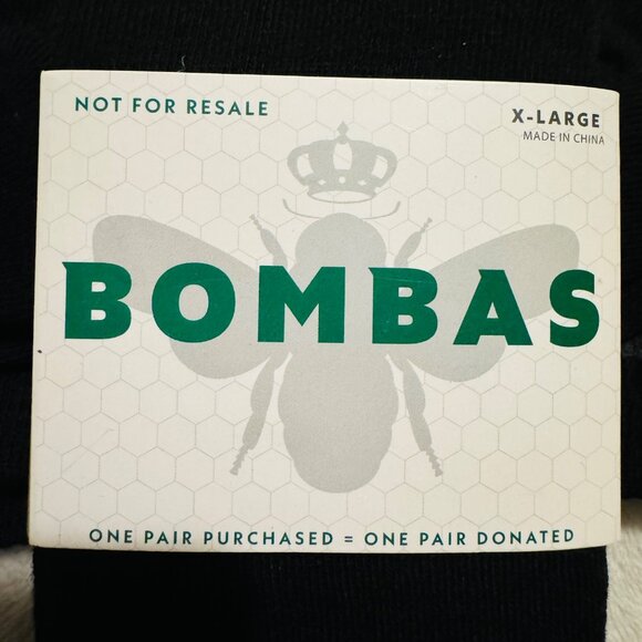 Bombas Calf Socks mens size XL solid black Honeycomb cushion stay up 3 pairs new - Picture 3 of 9